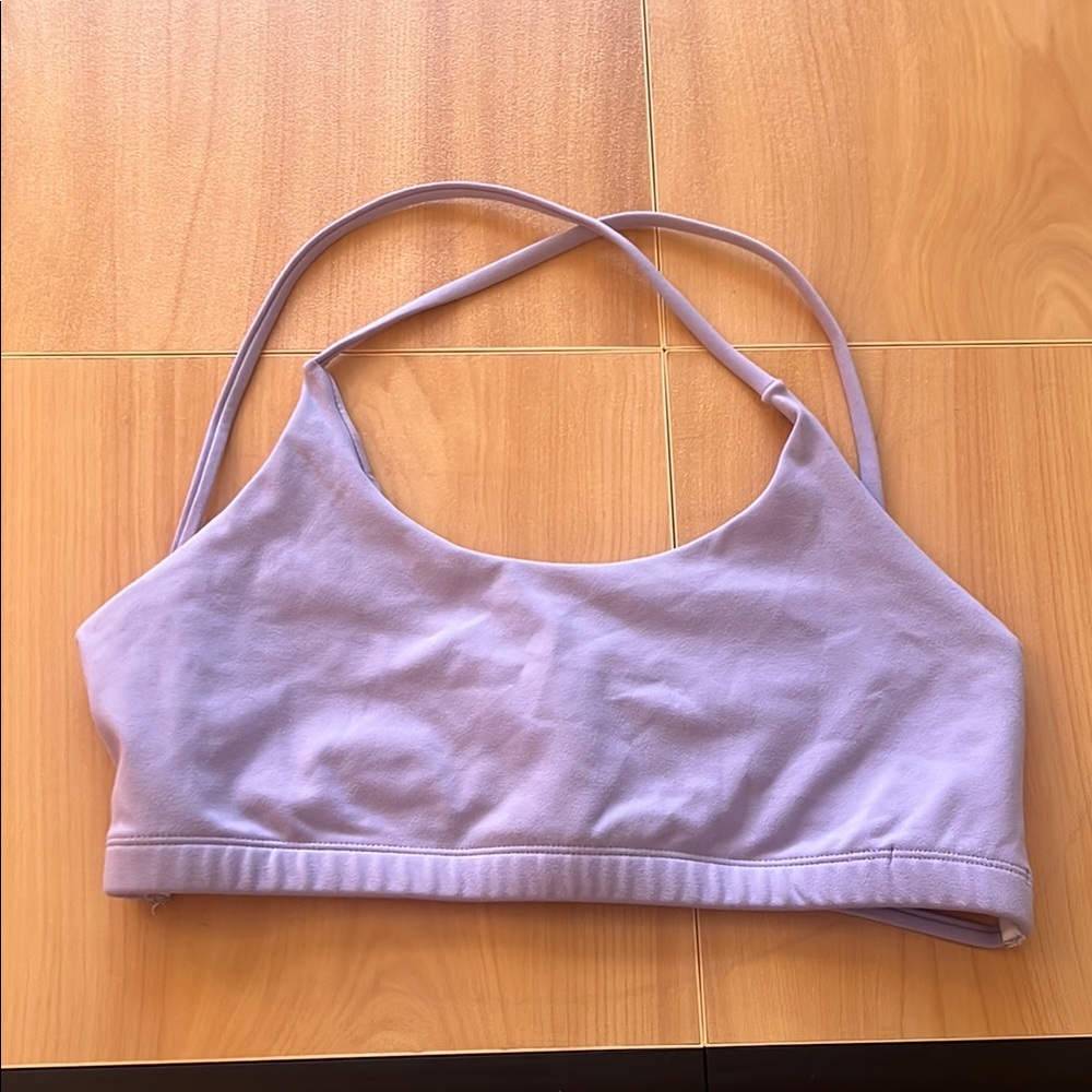 Lunalae Jezelle Recycled Lilac pole dance top with criss cross straps